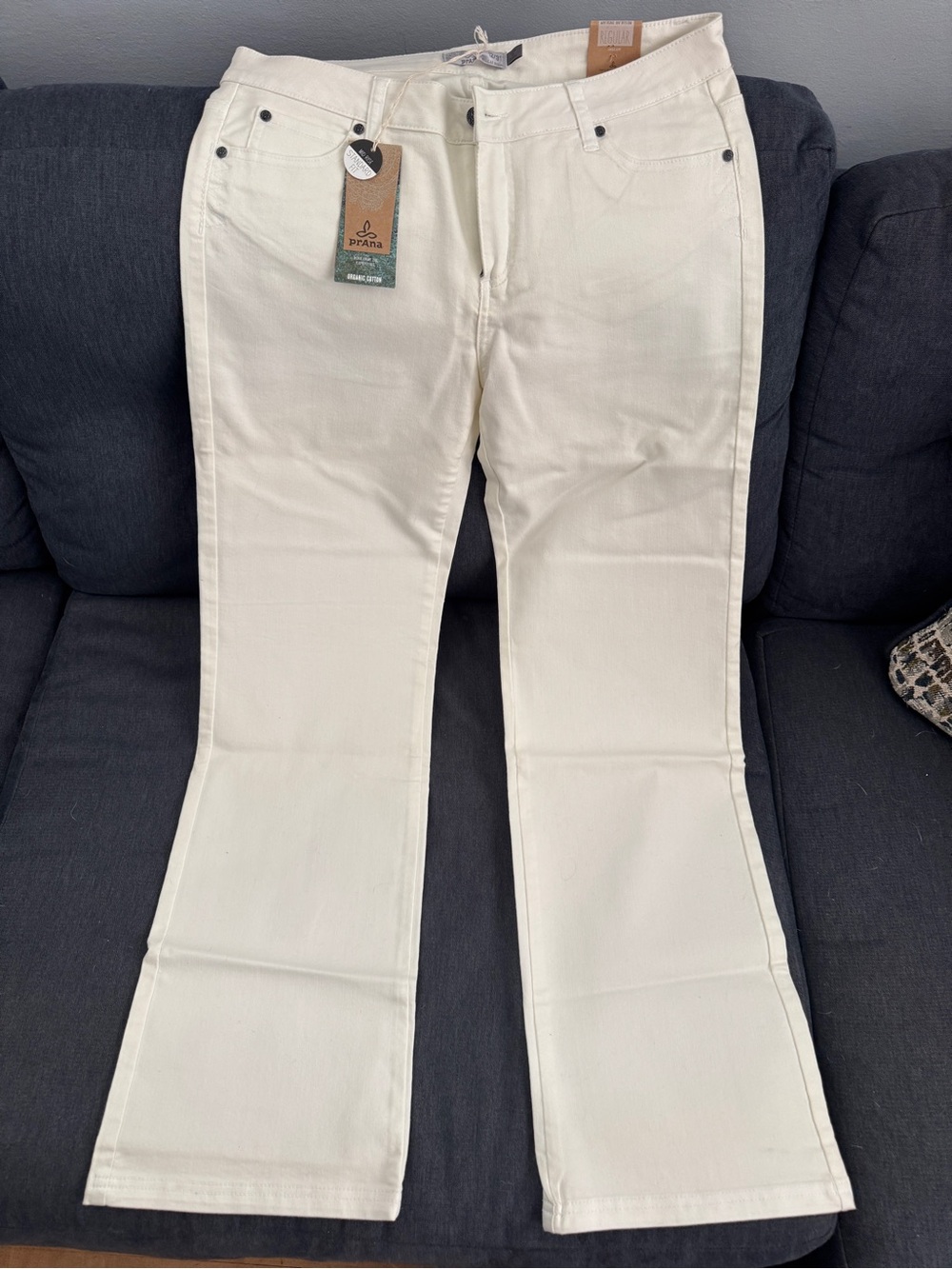 Prana Off-White Flare Jeans - Women's